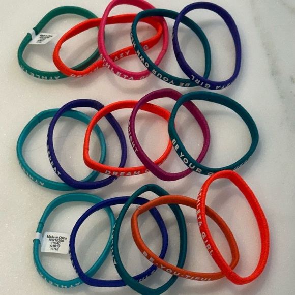 Athleta Girl Mulit Color Hair Ties Bands set of 15 - Picture 4 of 4